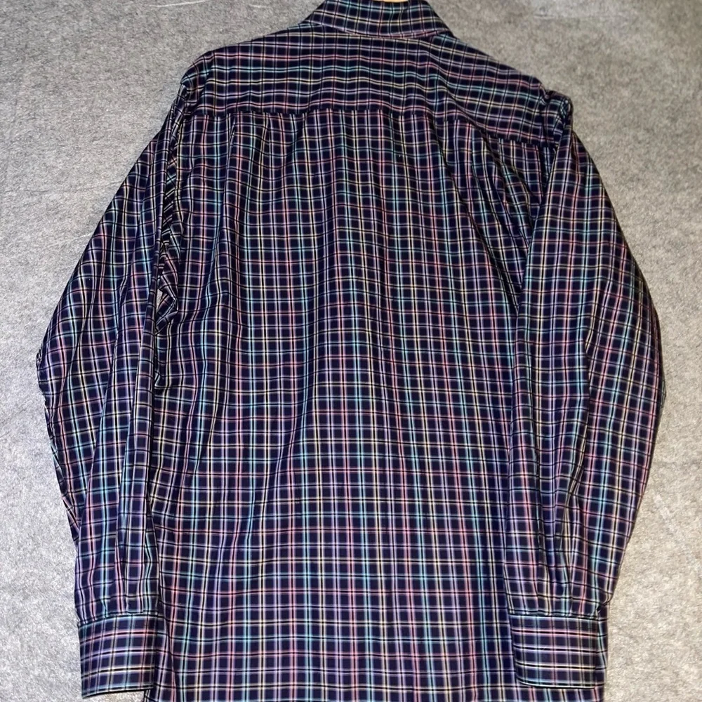 Ermenegildo Zegna Men’s Plaid Button-Up Shirt‎ L 100% Cotton Made in Italy